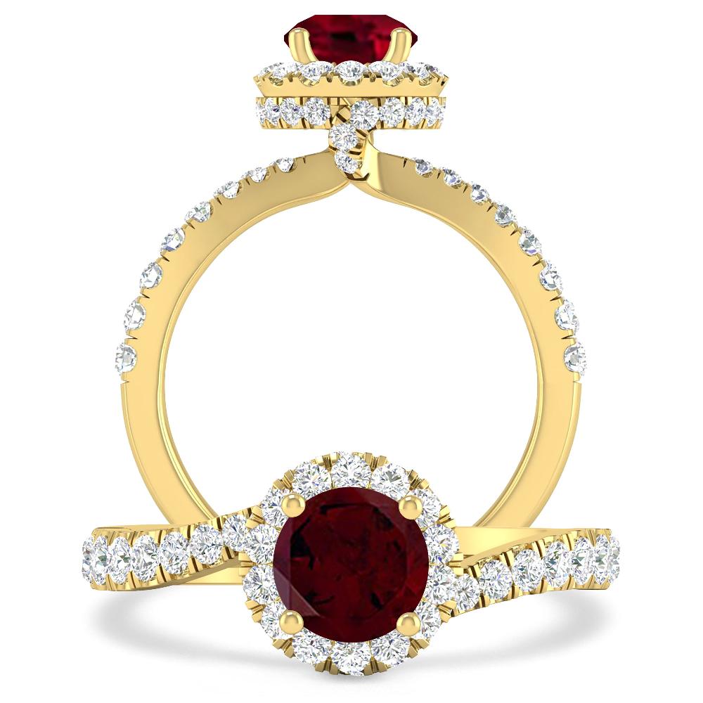 Yellow Gold - Garnet