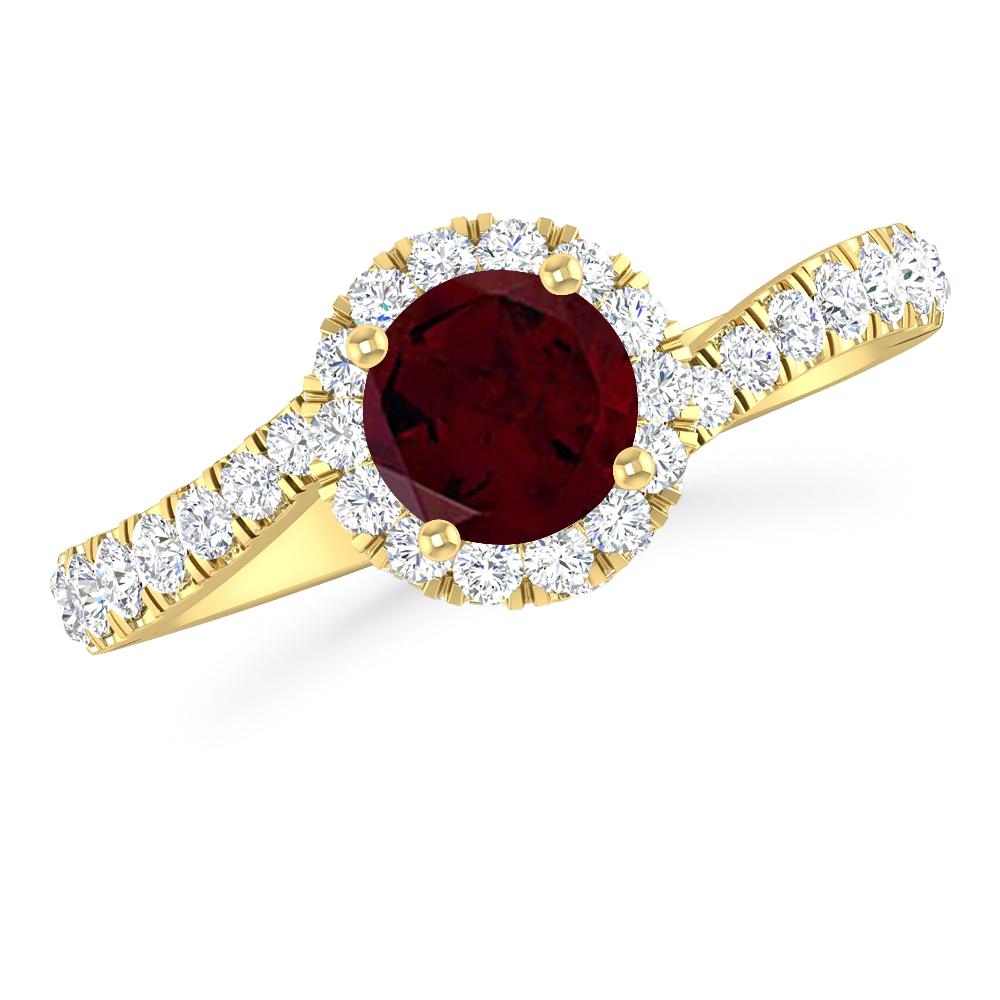 Yellow Gold - Garnet