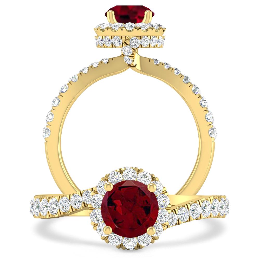 Yellow Gold - Garnet