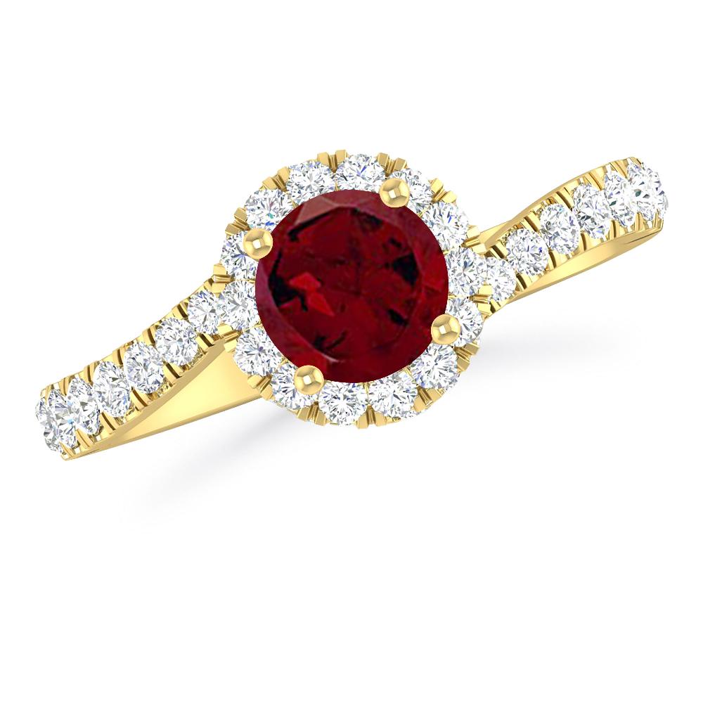 Yellow Gold - Garnet