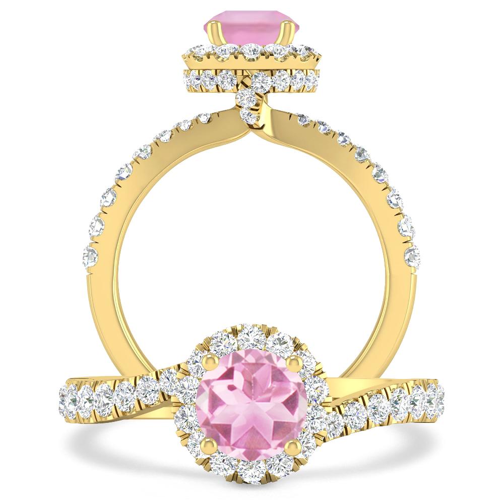 Yellow Gold - Pink Tourmaline