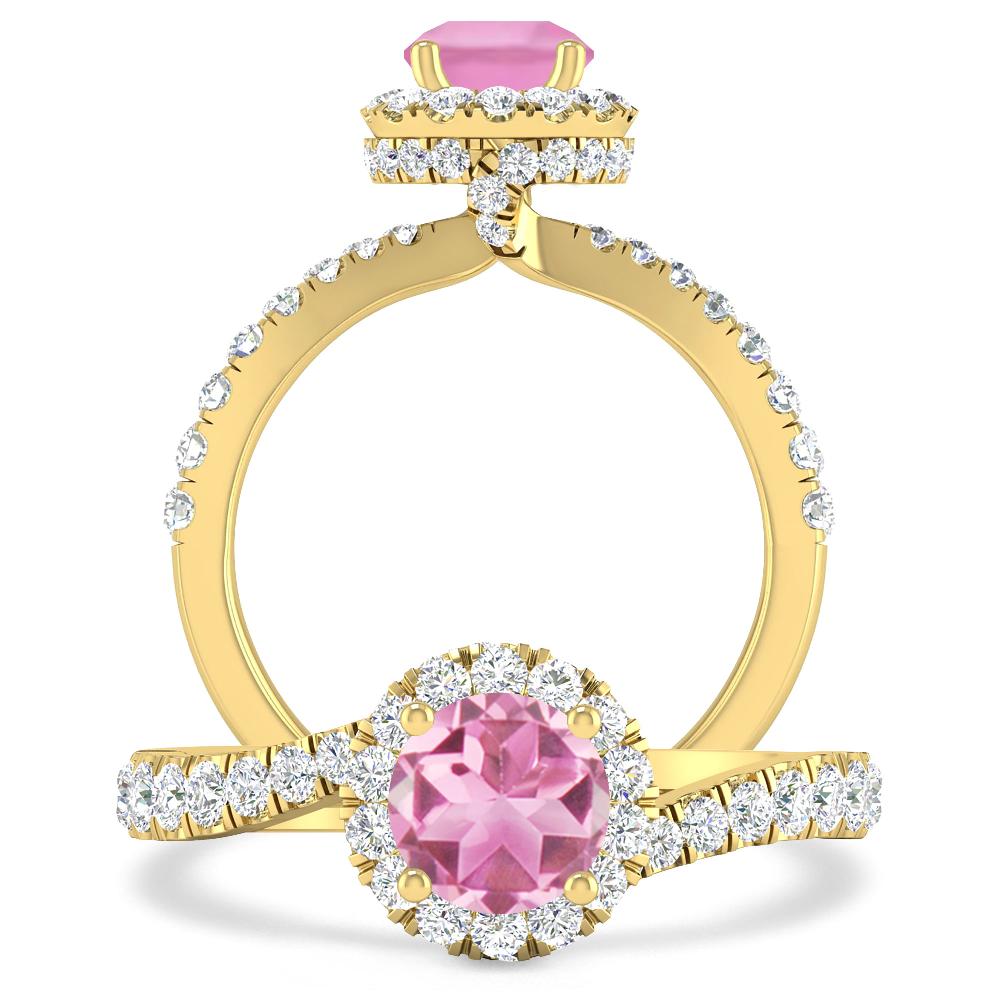 Yellow Gold - Pink Tourmaline