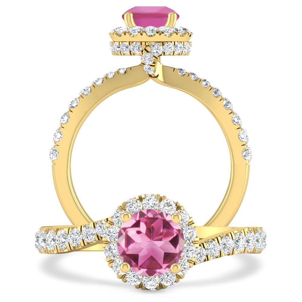 Yellow Gold - Pink Tourmaline