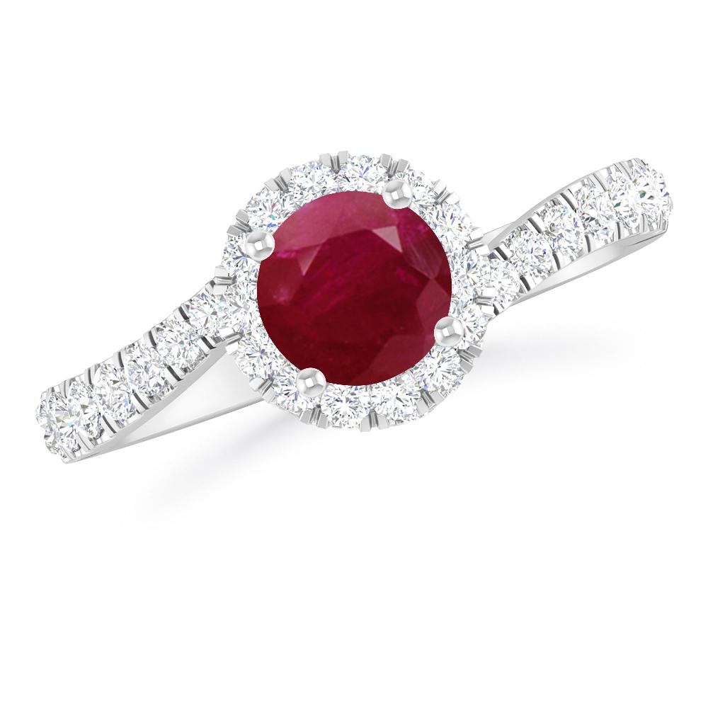 White Gold - Ruby