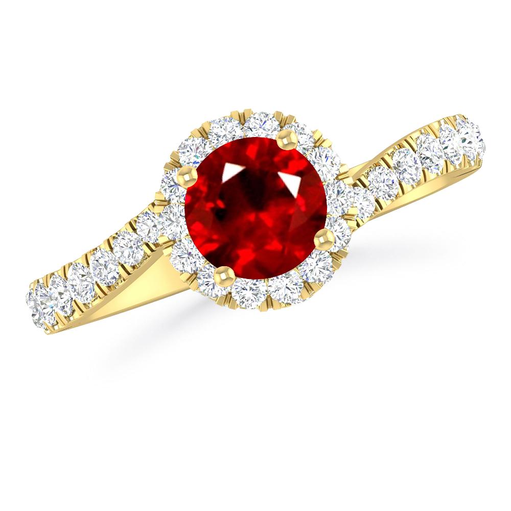 Yellow Gold - Ruby