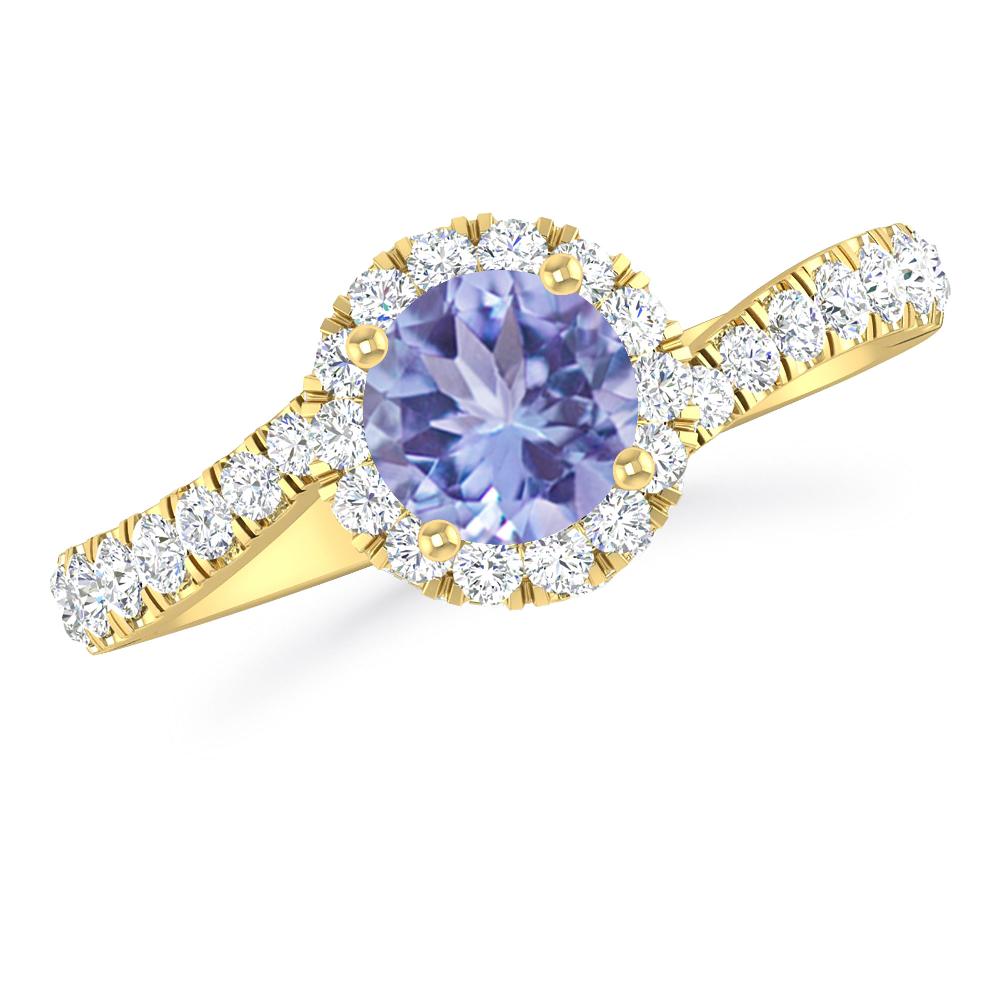 Yellow Gold - Tanzanite