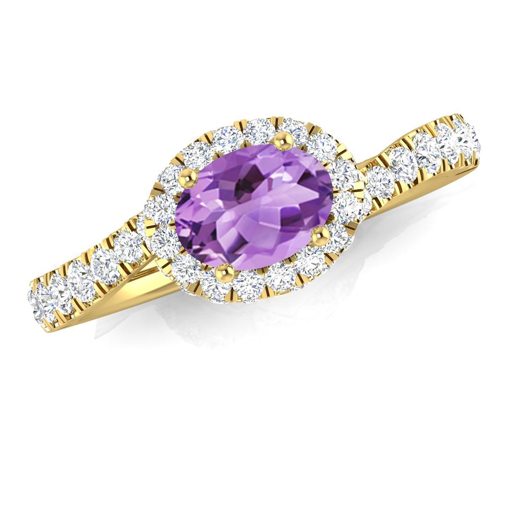 Yellow Gold - Amethyst