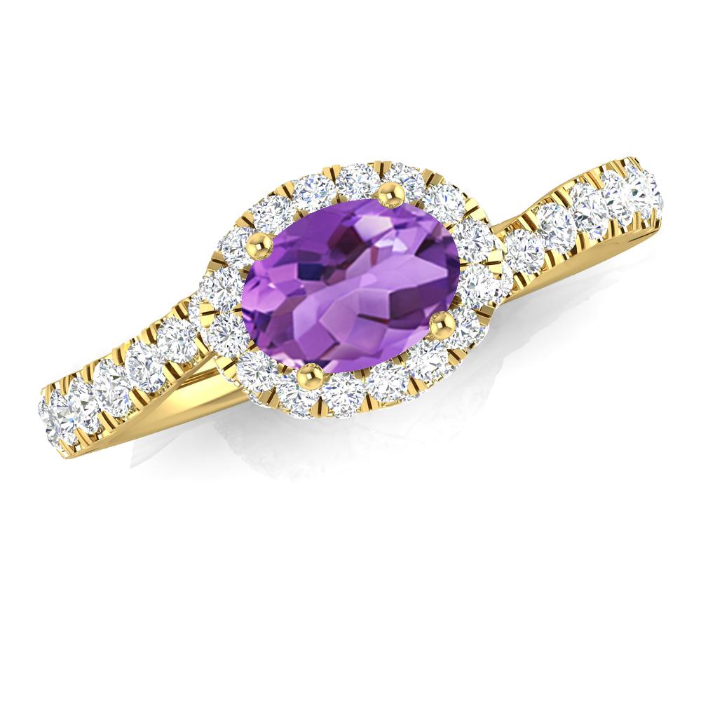 Yellow Gold - Amethyst