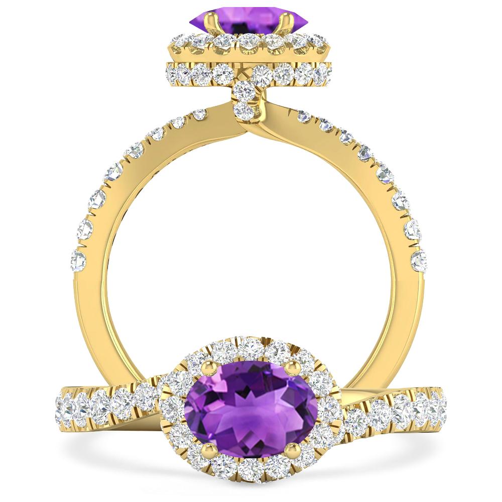 Yellow Gold - Amethyst