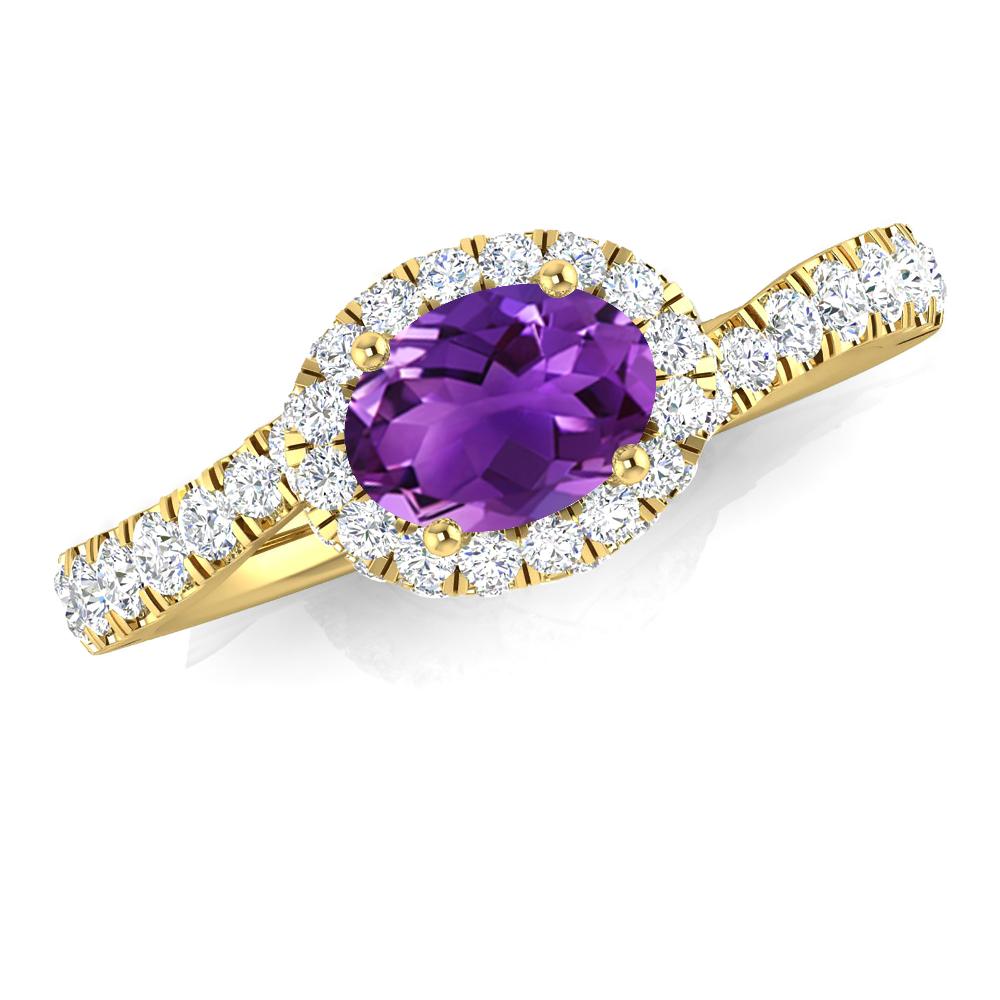 Yellow Gold - Amethyst