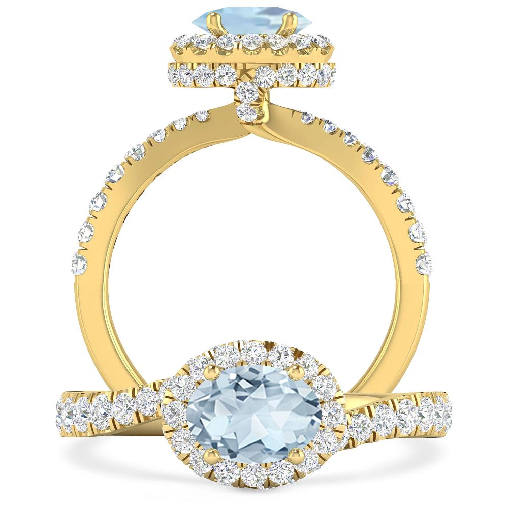 Yellow Gold - Aquamarine