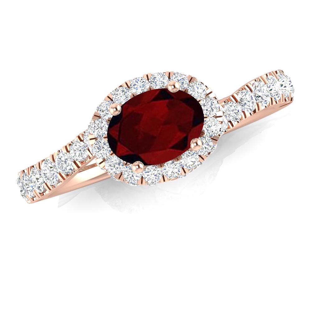 Rose Gold - Garnet