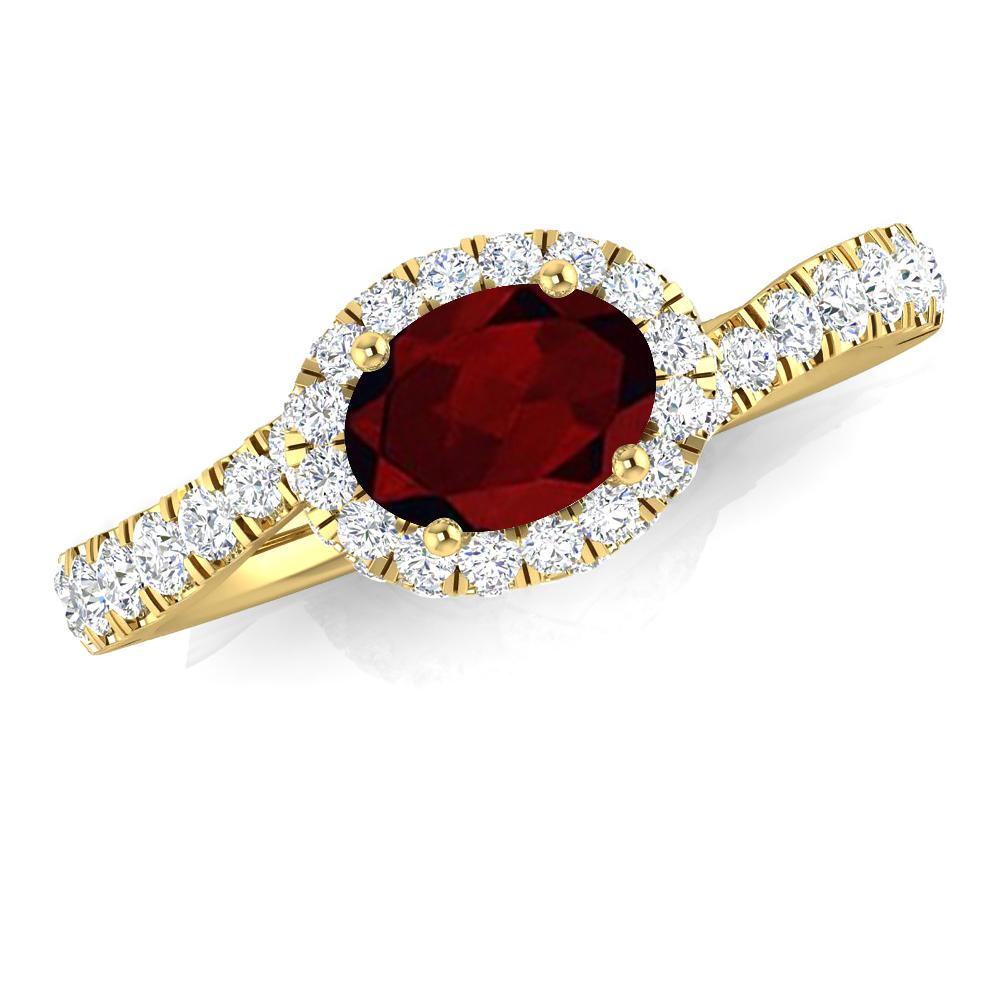 Yellow Gold - Garnet