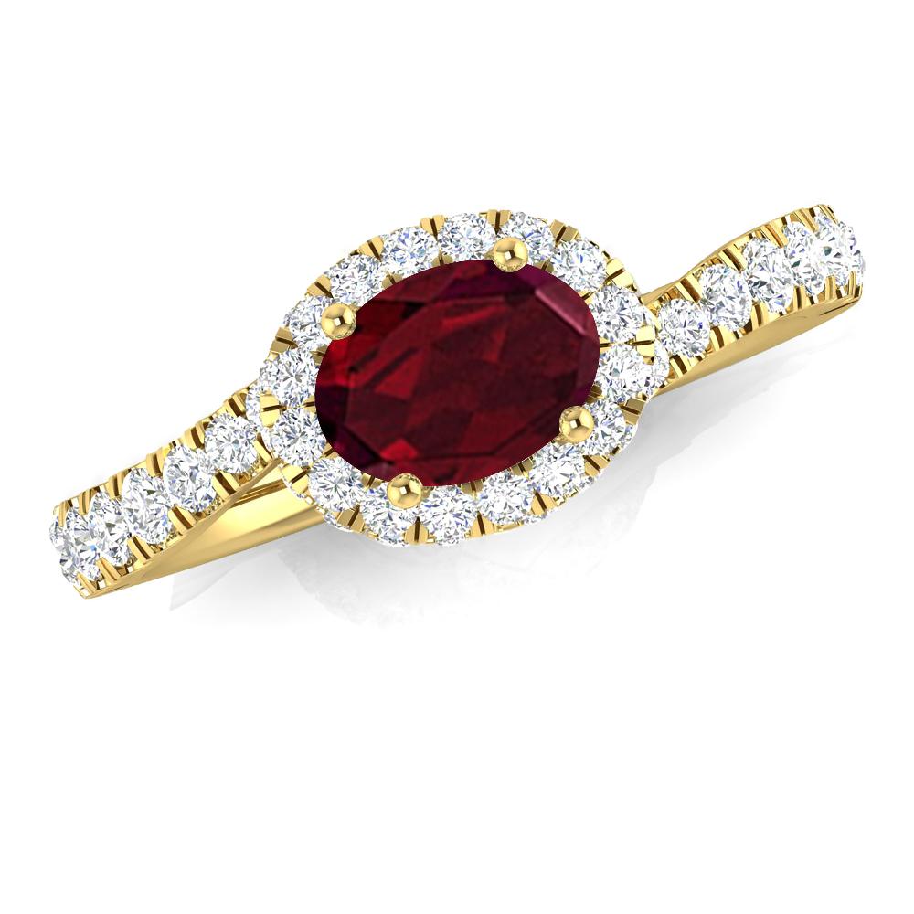 Yellow Gold - Garnet