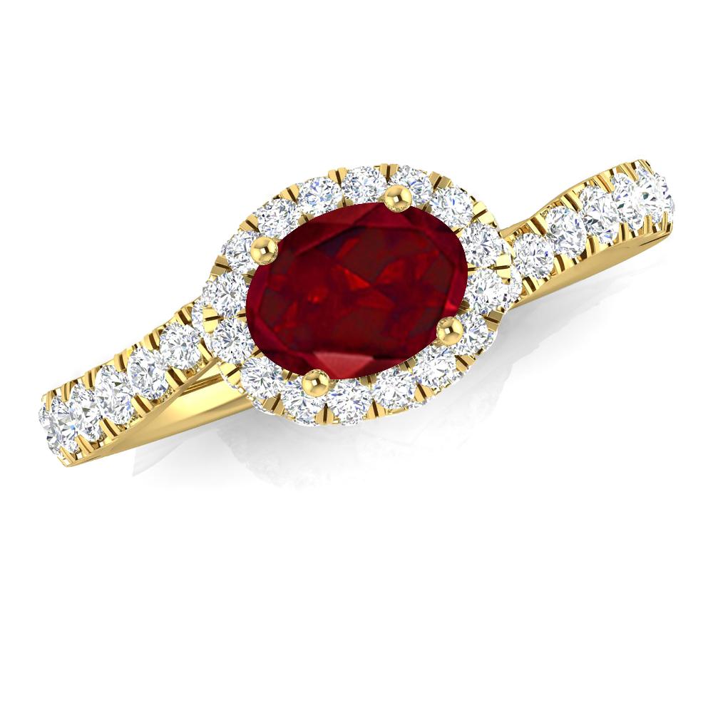 Yellow Gold - Garnet