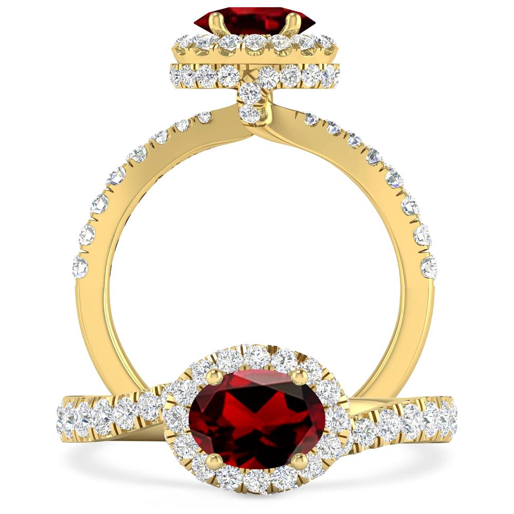 Yellow Gold - Garnet