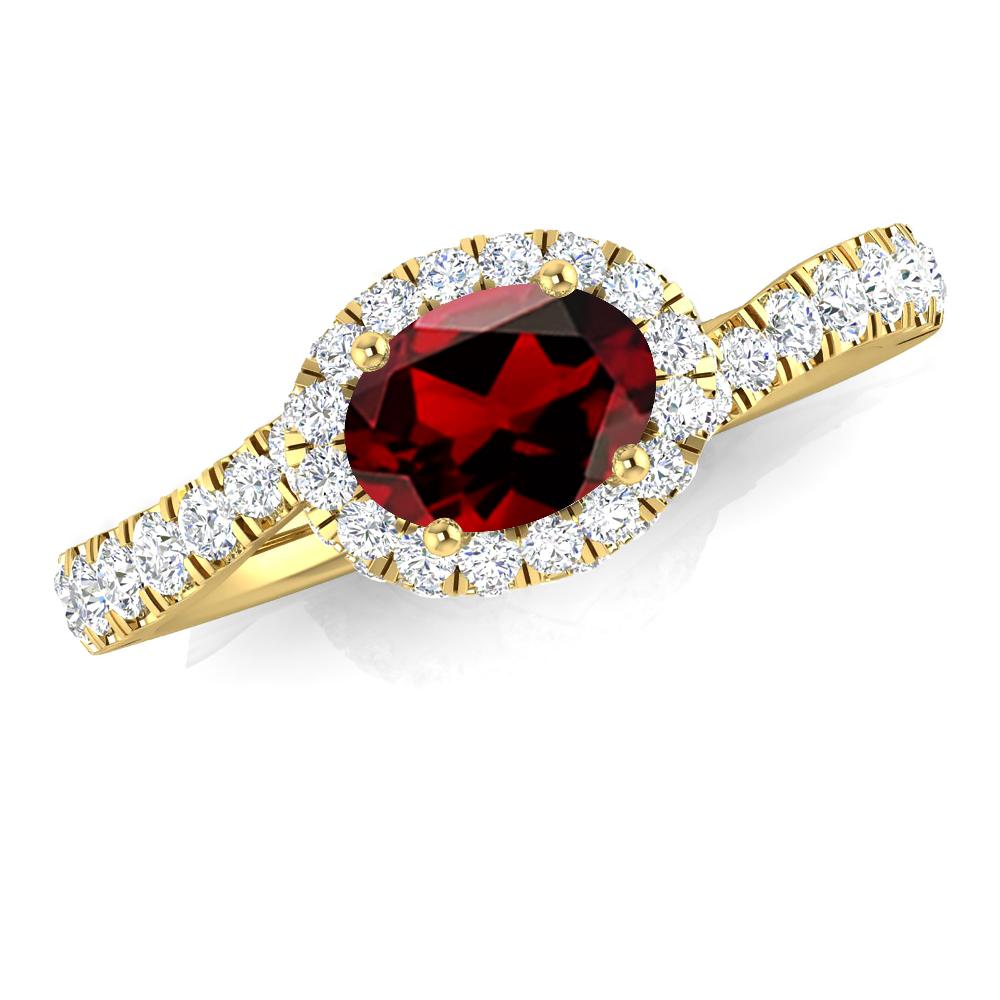 Yellow Gold - Garnet