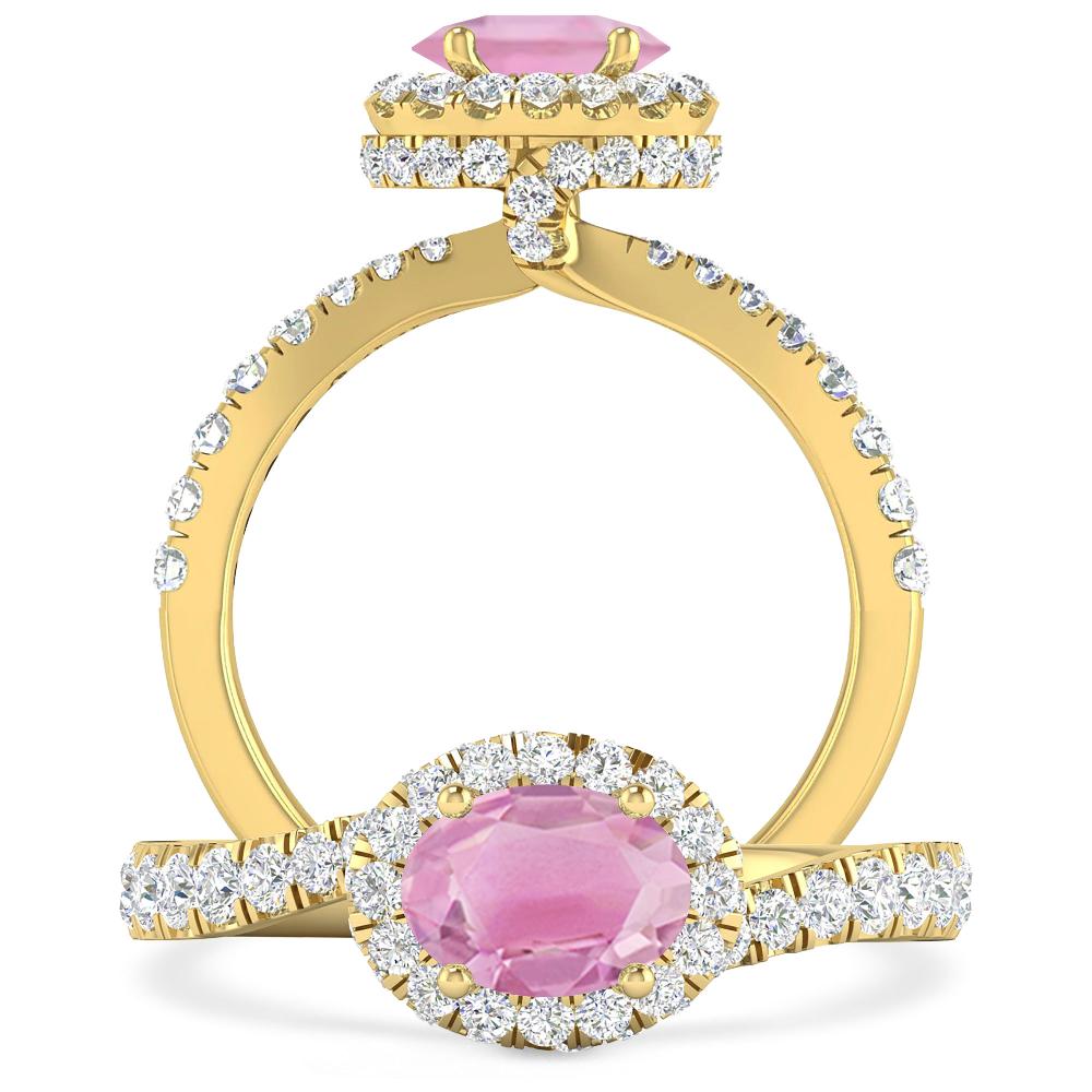 Yellow Gold - Pink Tourmaline