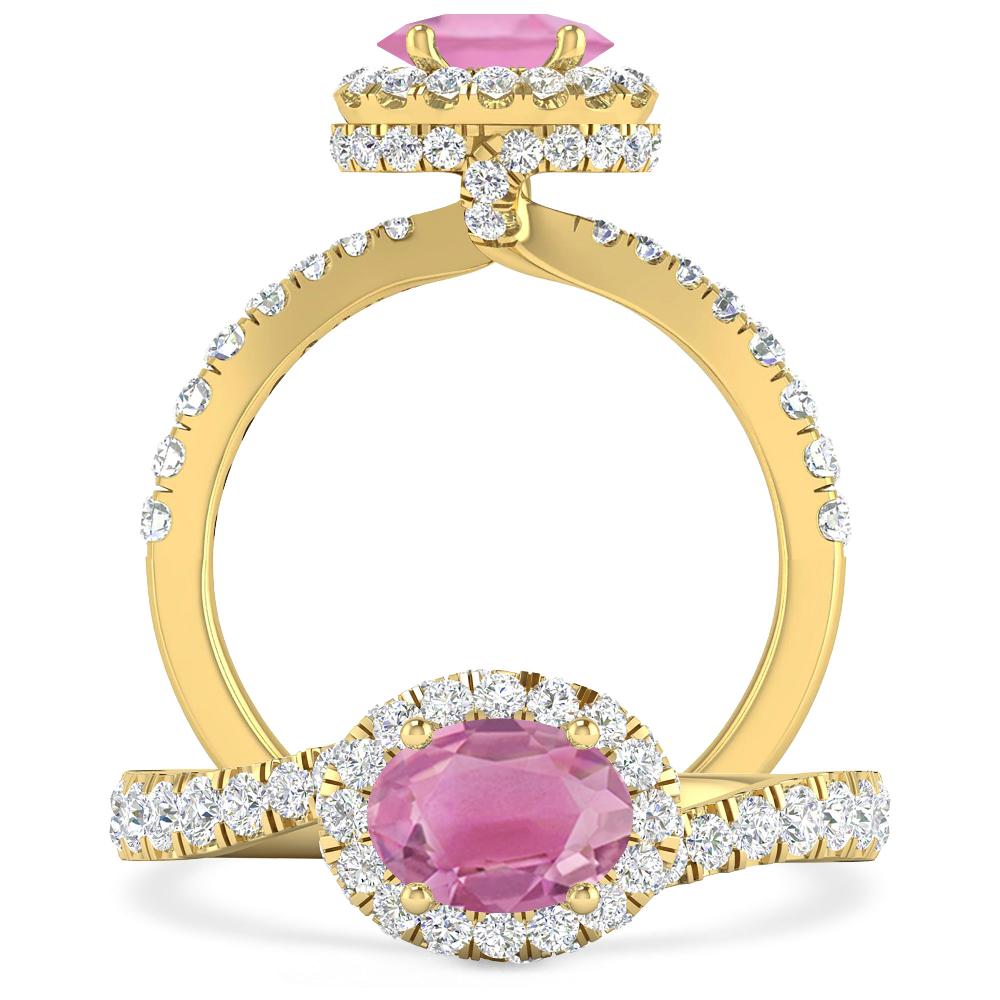 Yellow Gold - Pink Tourmaline