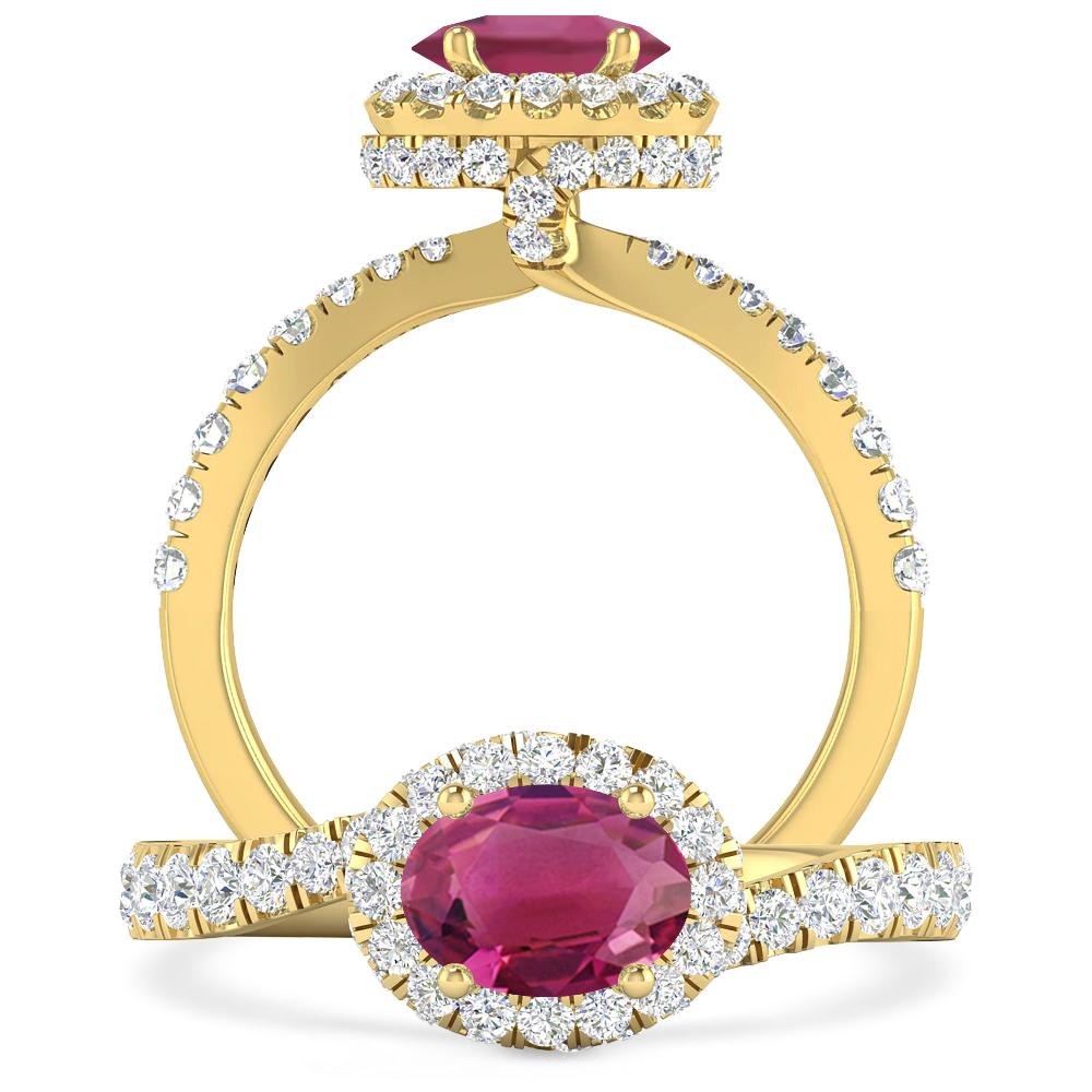 Yellow Gold - Pink Tourmaline