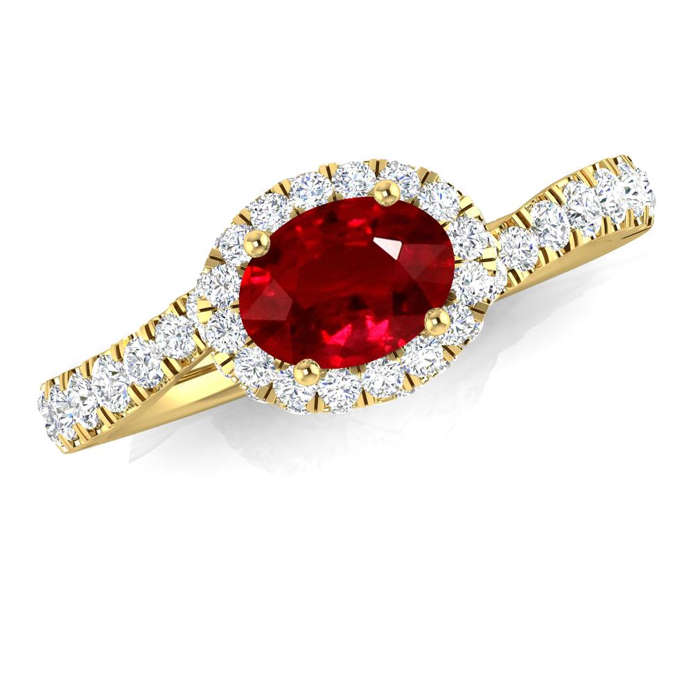 Yellow Gold - Ruby