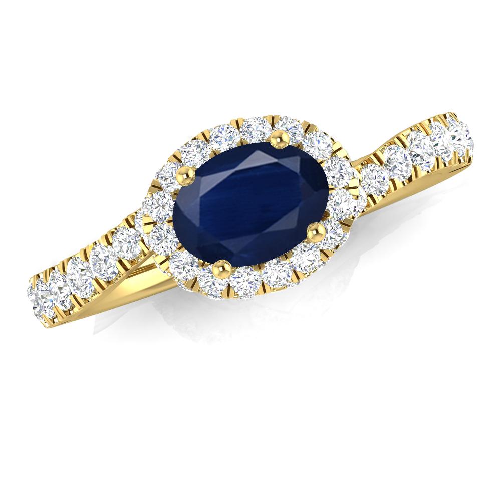 Yellow Gold - Sapphire