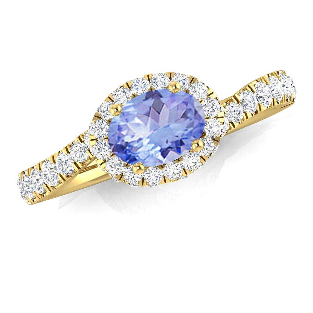 Yellow Gold - Tanzanite