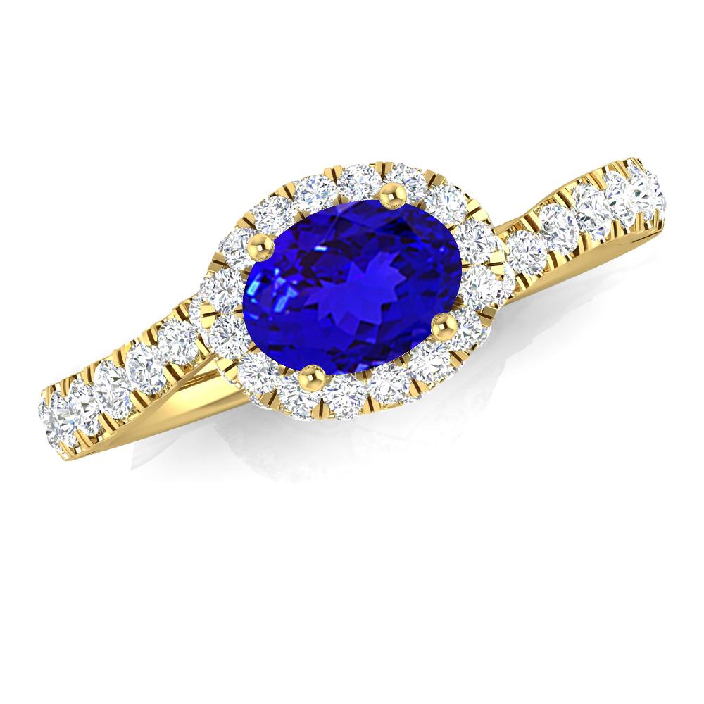 Yellow Gold - Tanzanite