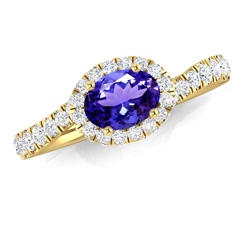 Yellow Gold - Tanzanite