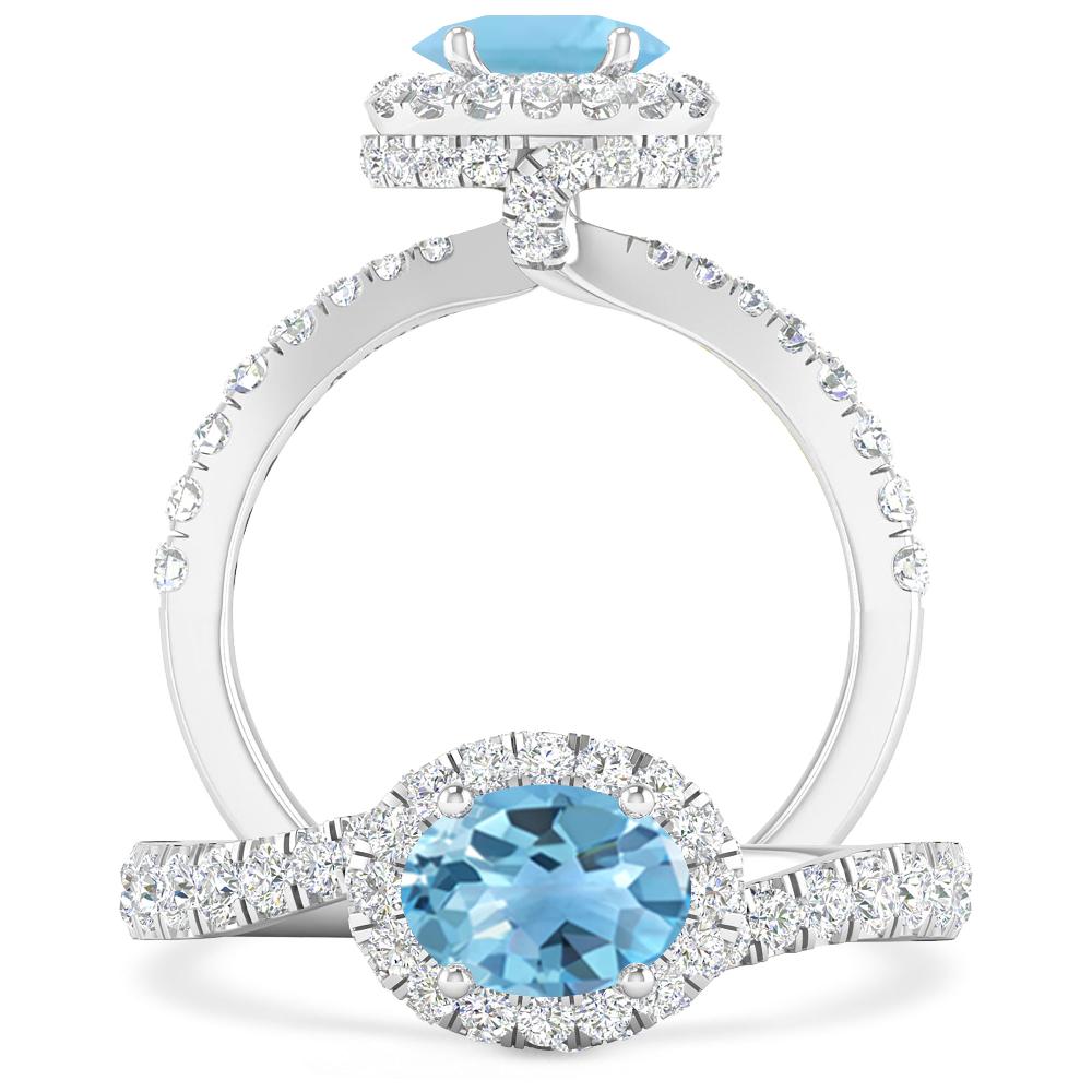 White Gold - Blue Topaz