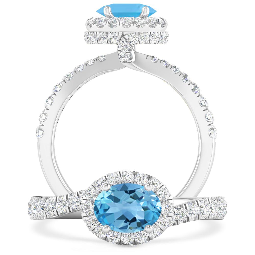 White Gold - Blue Topaz