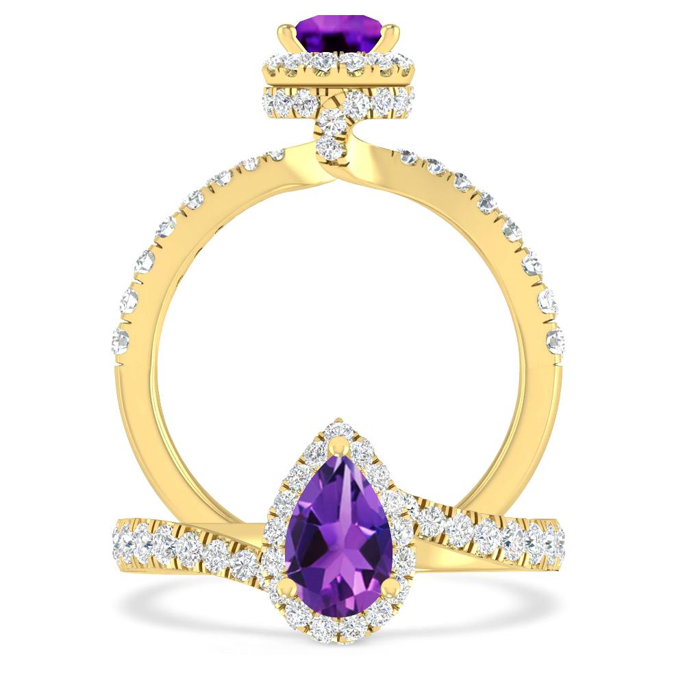 Yellow Gold - Amethyst