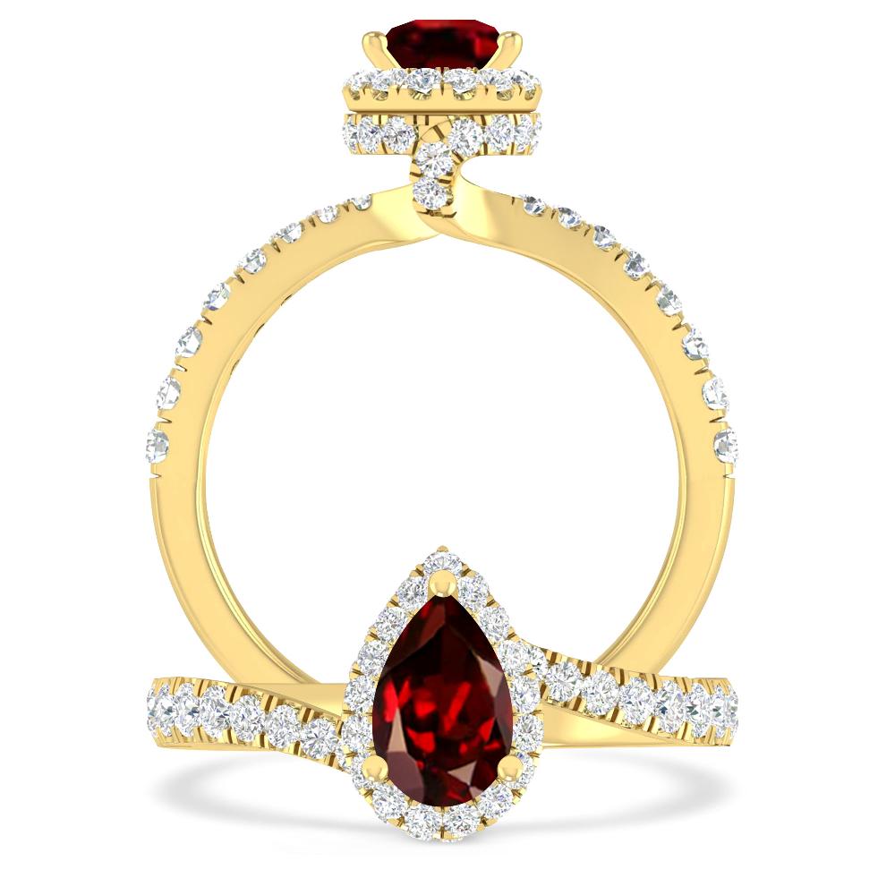 Yellow Gold - Garnet