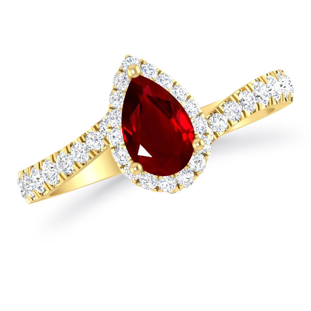 Yellow Gold - Ruby