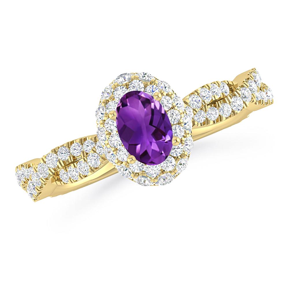 Yellow Gold - Amethyst