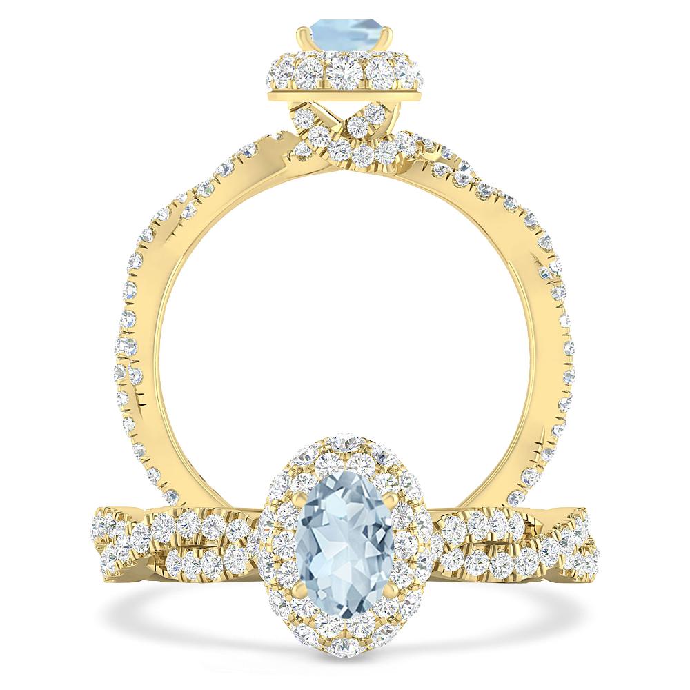 Yellow Gold - Aquamarine