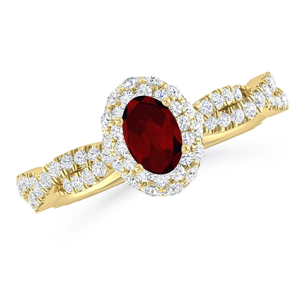 Yellow Gold - Garnet