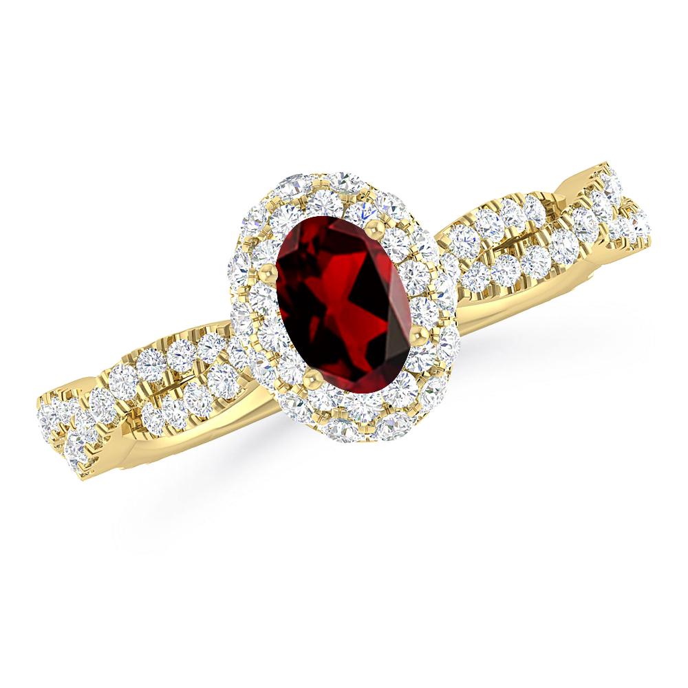 Yellow Gold - Garnet