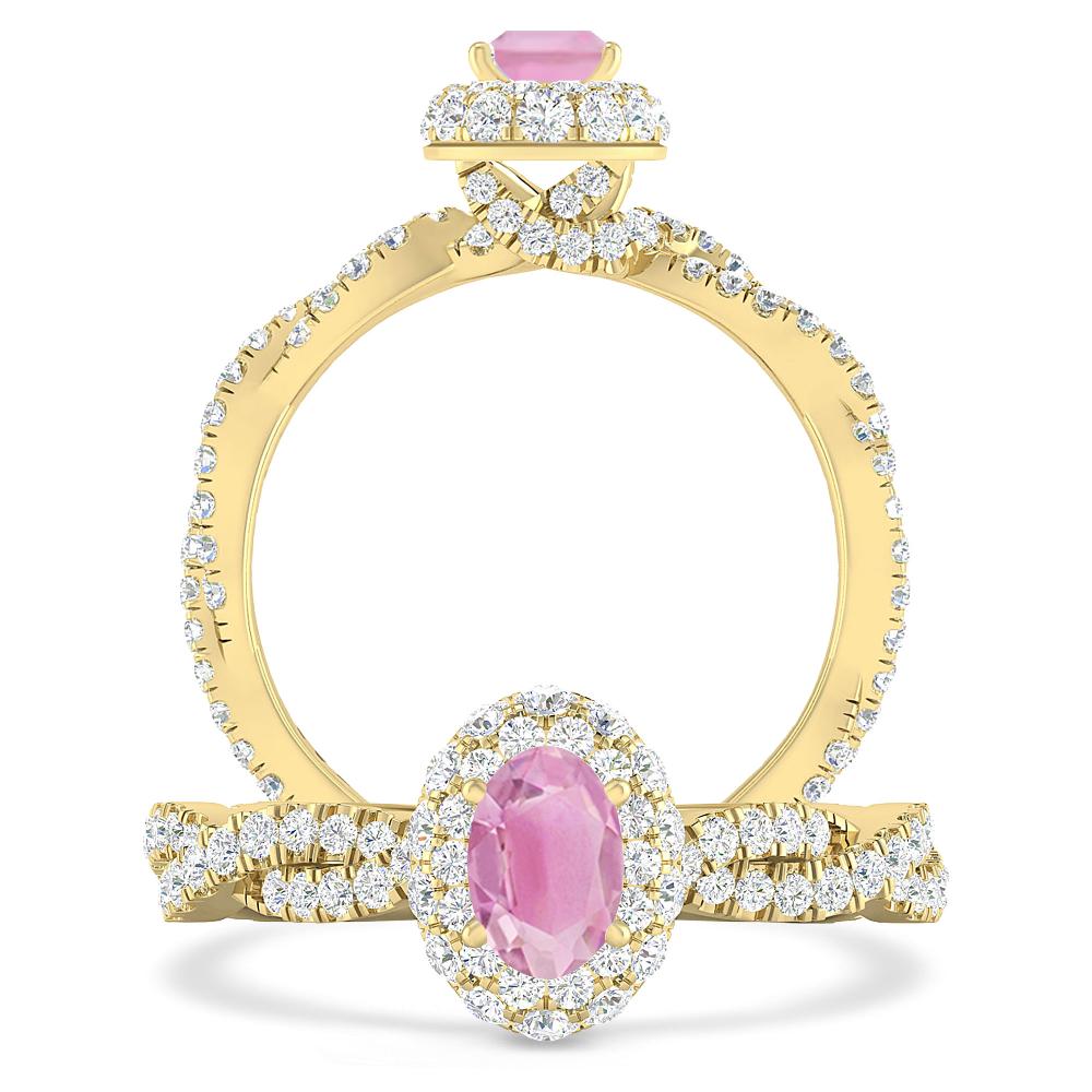 Yellow Gold - Pink Tourmaline