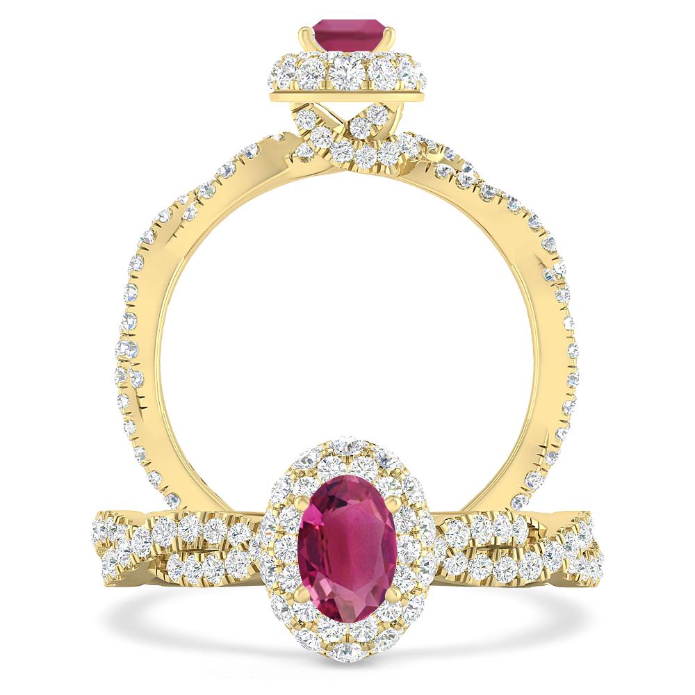 Yellow Gold - Pink Tourmaline