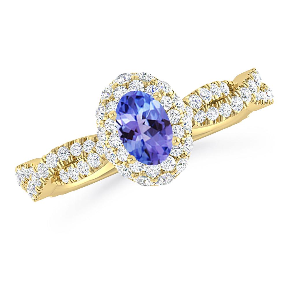 Yellow Gold - Tanzanite