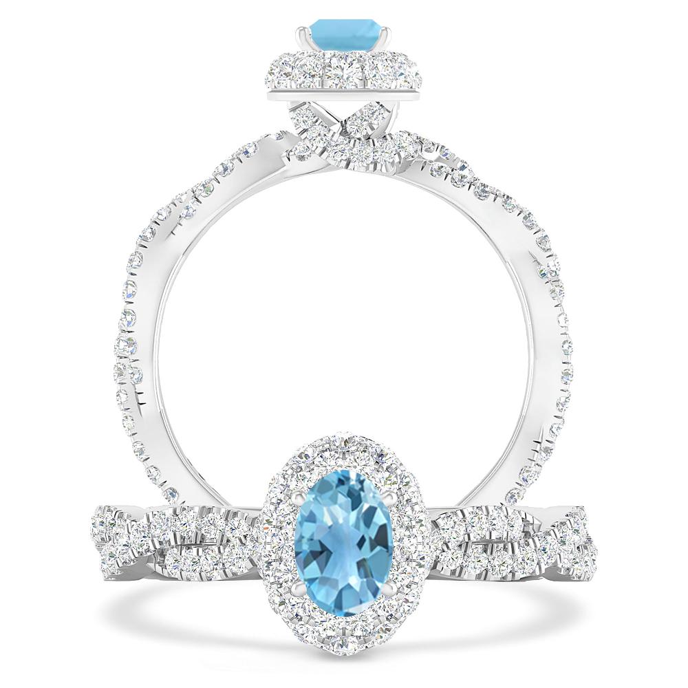 White Gold - Blue Topaz