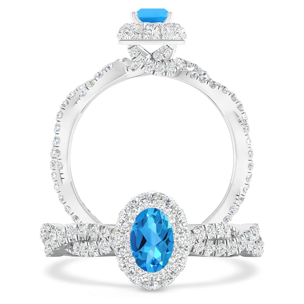 White Gold - Blue Topaz