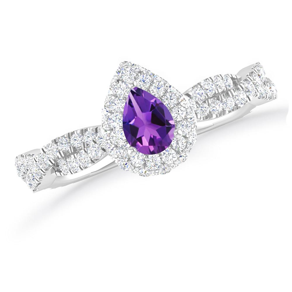 White Gold - Amethyst