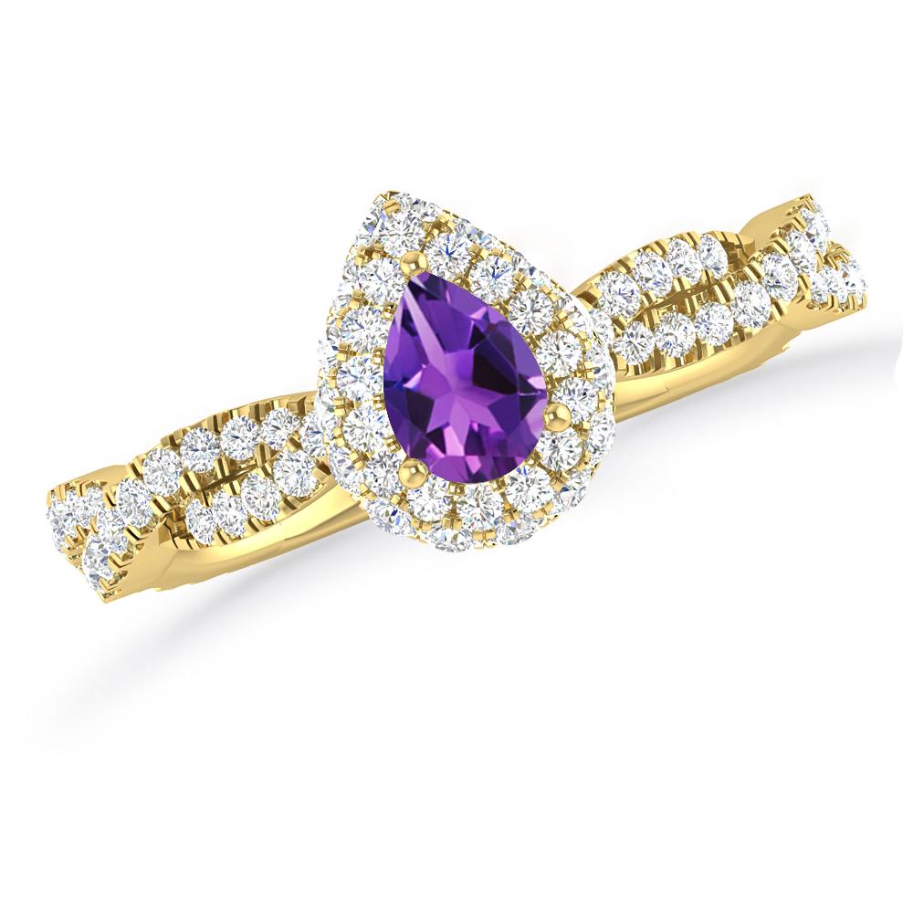 Yellow Gold - Amethyst