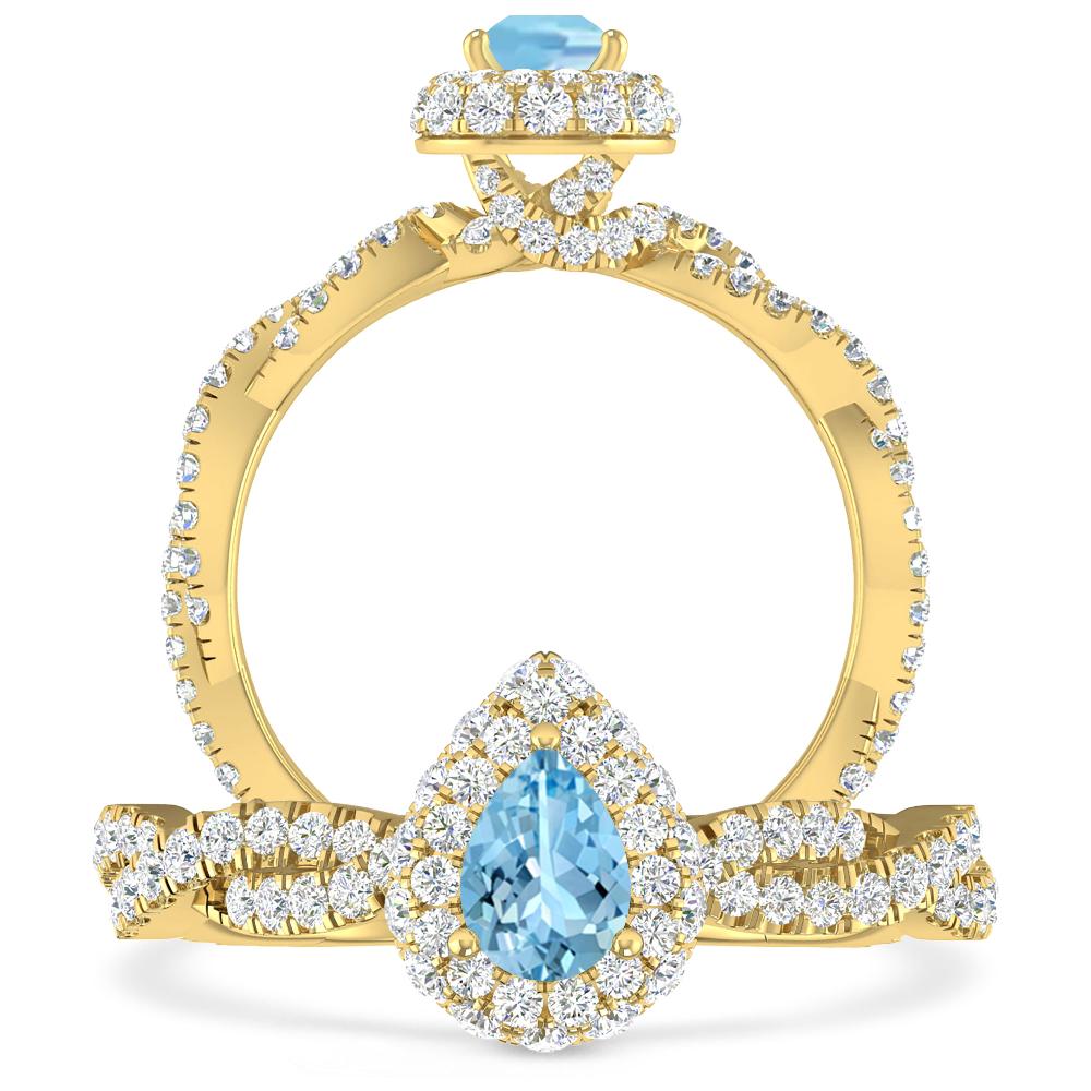 Yellow Gold - Aquamarine