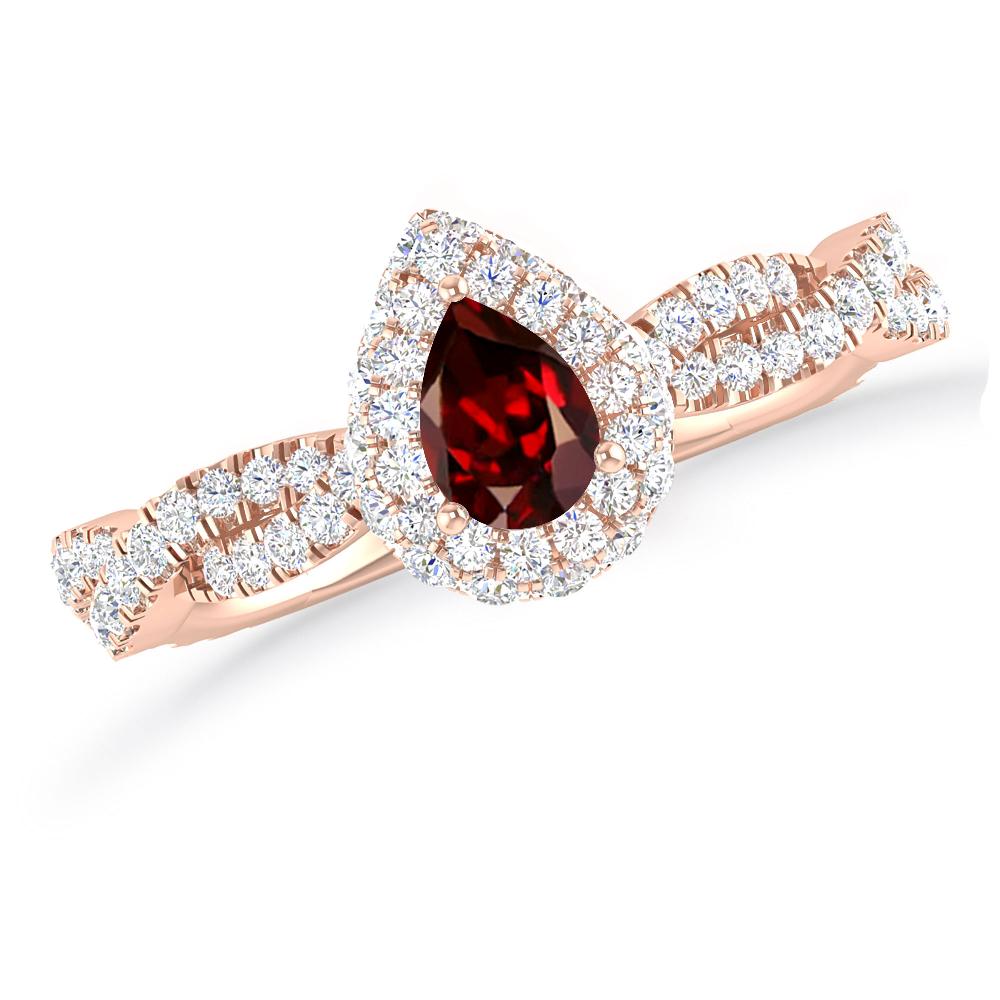 Rose Gold - Garnet