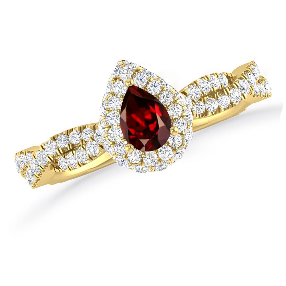 Yellow Gold - Garnet