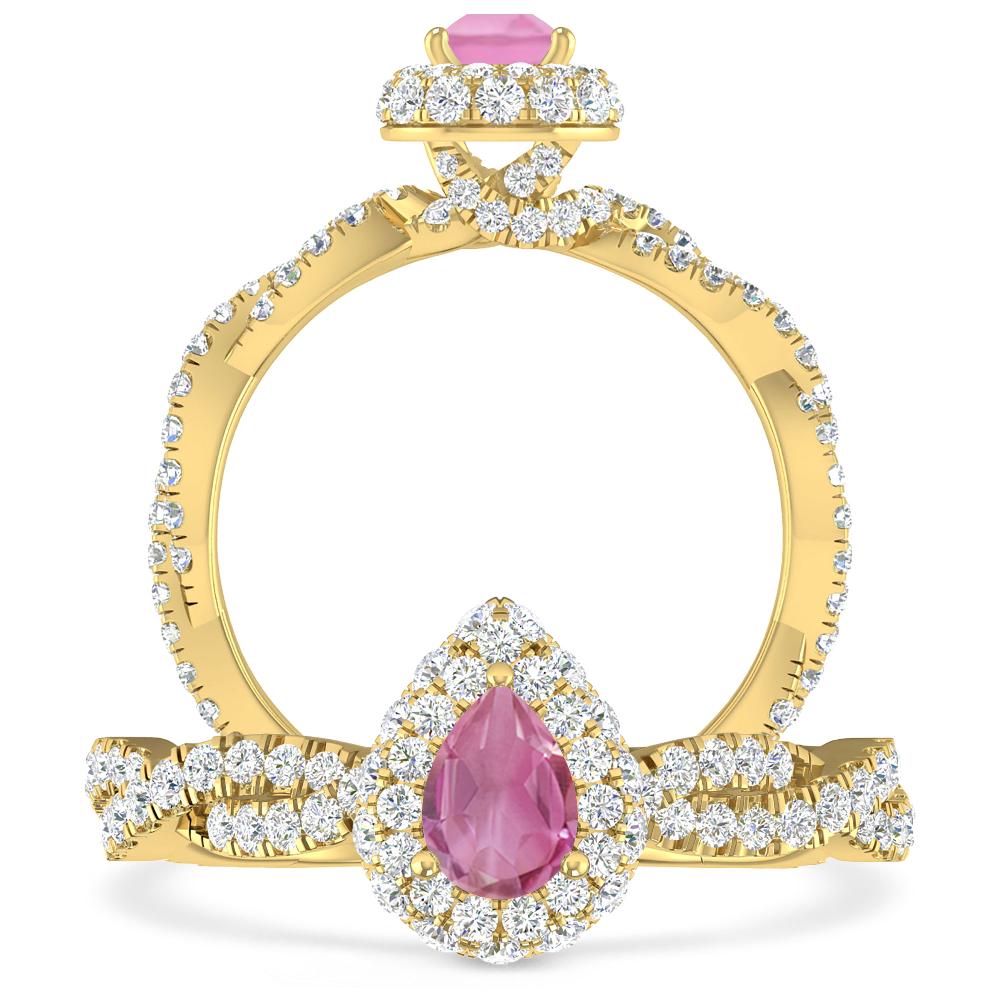 Yellow Gold - Pink Tourmaline