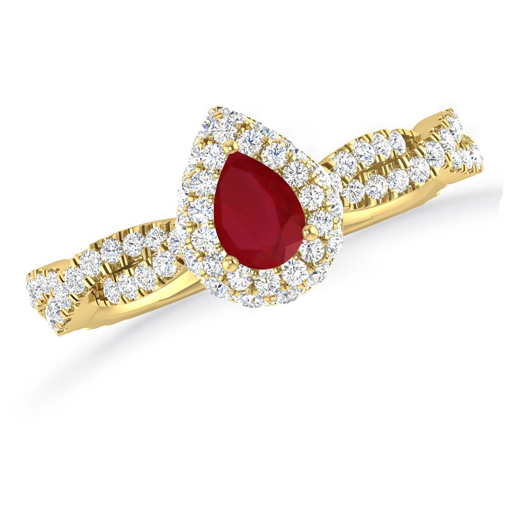 Yellow Gold - Ruby